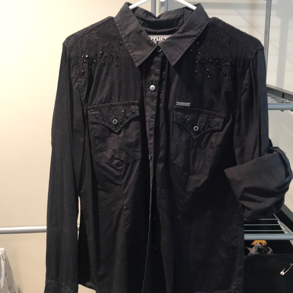 Affliction button up shirt